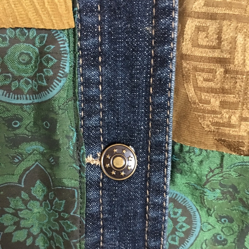 Designed Jennifer Fleming Jean Patch Jacket-Sz M - image 7